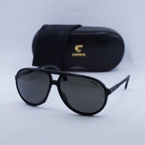 Carrera 237/S 0003 M9 Aviator Sunglasses - Matte Black/Grey Polarized